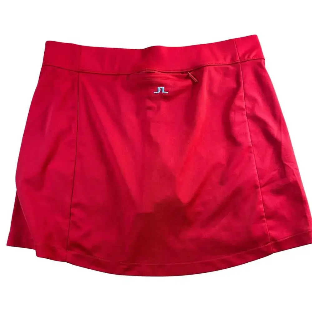 J.Lindeberg Red Athletic Golf Skirt Size M